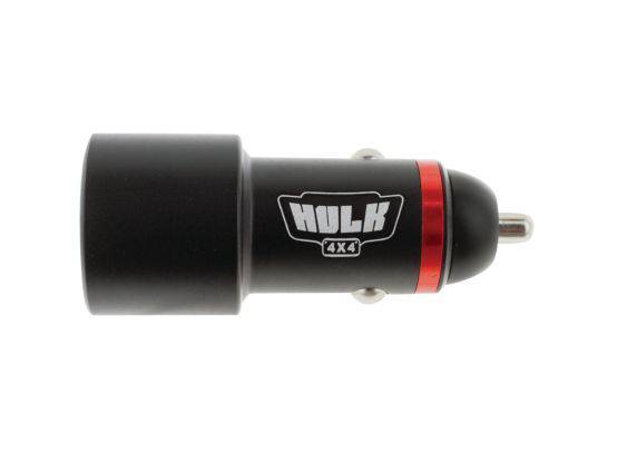 Hulk 4x4 HU6638B Dual USB In Car Socket Charger - USB Type C & QC3.0