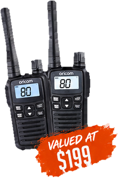 Oricom UHF2400-1 2 Watt Handheld UHF CB Radio – Single Pack