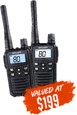 Oricom UHF2400-1 2 Watt Handheld UHF CB Radio – Single Pack