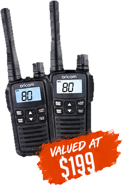 Oricom UHF2400-1 2 Watt Handheld UHF CB Radio – Single Pack
