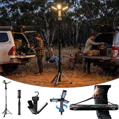 LED Light Stand Portable 7,000 Lumens - 2M Stand - Amber & White Light