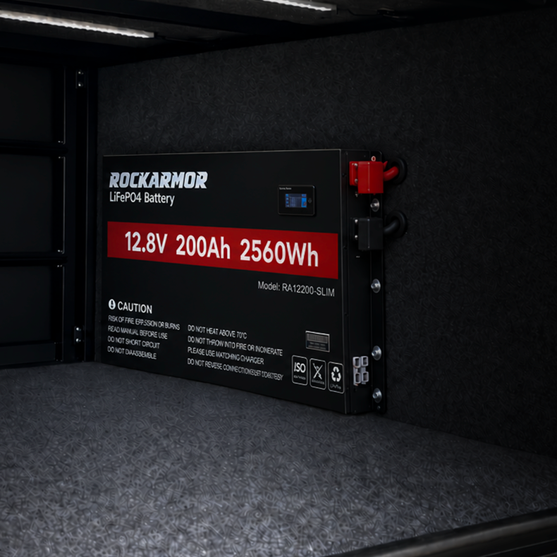 200ah lithium battery in canopy 