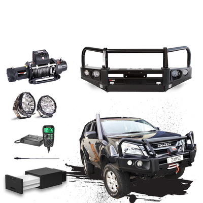 Isuzu MUX Touring Pack Suits: MUX 11/2013 - 04/2017 - Elite Bullbar, Winch, Lights, uhf + Free Fridge