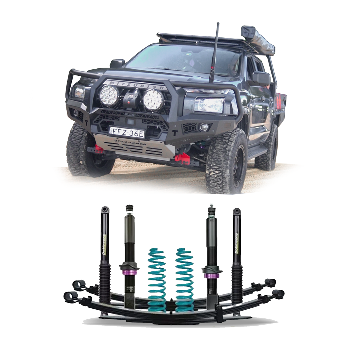 MV Triton Lift Kit - Dobinsons IMS Shocks + EFS Rear Leaf Springs