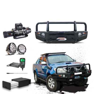 N70 Hilux Touring Pack Suits: 2005-07/2011 - Prem Bullbar, Winch, Lights, uhf + Free Fridge
