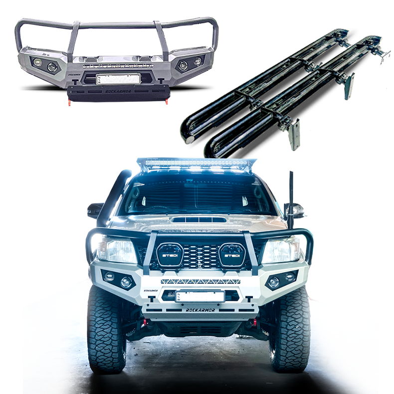 N70 HILUX BULLBAR & ROCK SLIDER COMBO SUITS 08/2011 - 08/2015