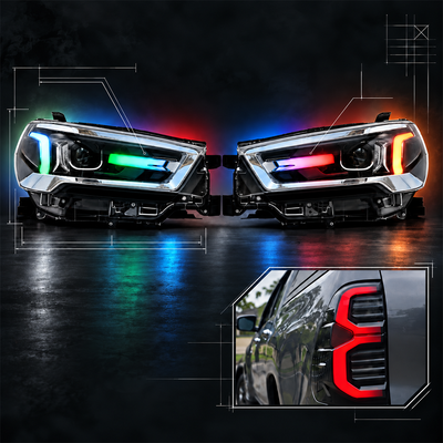 Hilux N80 2020+ RGBW Head Light Upgrade | With Free Smoked Tail lights