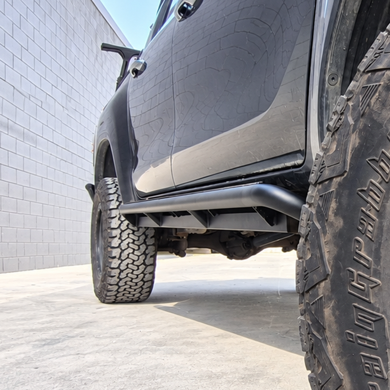 hilux angled rock sliders suits n80