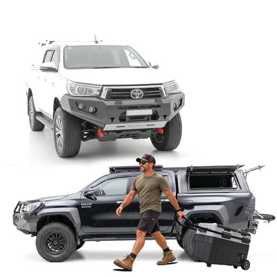 N80 Hilux GT Bumper + Aluminium Canopy + Free 40L Fridge - Suits 2015-08/2020 Models