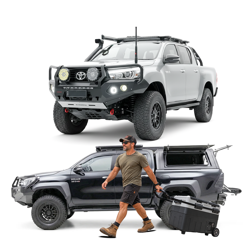 N80 Hilux GT Bull Bar + Aluminium Canopy + Free 40L Fridge - Suits 2015-08/2020 Models
