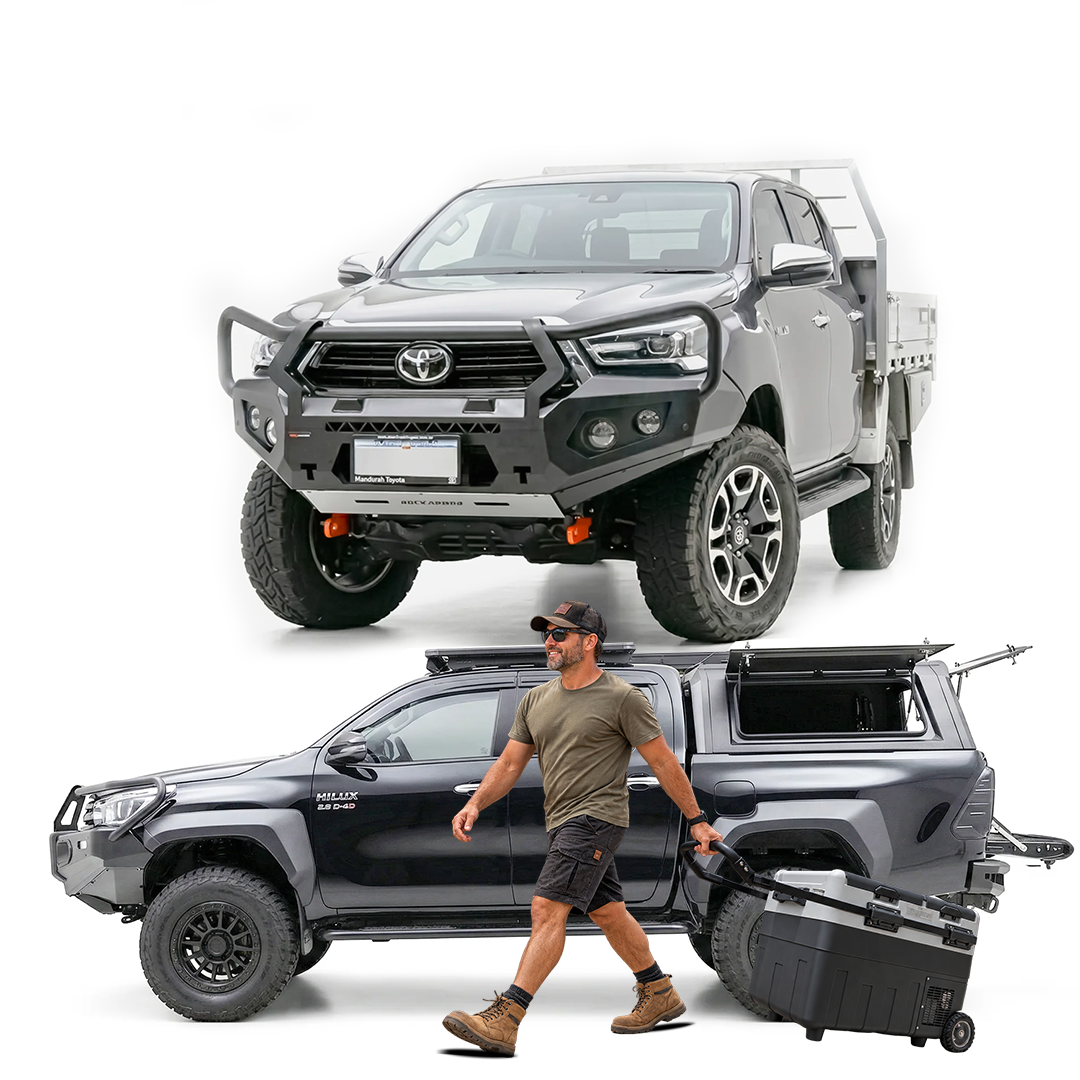 N80 Hilux GT Bull Bar + Aluminium Canopy + Free 40L Fridge - Suits 08/2020-11/2025 Models