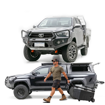 N80 Hilux GT Bull Bar + Aluminium Canopy + Free 40L Fridge - Suits 08/2020-11/2025 Models