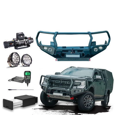 Next Gen Ranger/Everest Touring Pack Suits: Next Gen Ranger & Next Gen Everest - Bullbar, Winch, Lights, uhf + Free Fridge