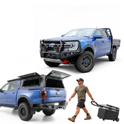 Next Gen Ford Ranger GT Bull Bar + Aluminium Canopy + Free 40L Fridge - Suits Next Gen Ranger 22+