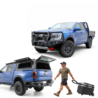 Next Gen Ford Ranger GT Bull Bar + Aluminium Canopy + Free 40L Fridge - Suits Next Gen Ranger 22+
