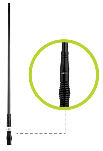 ANU800 6.5dBi UHF CB Antenna with Detachable fibreglass Pole