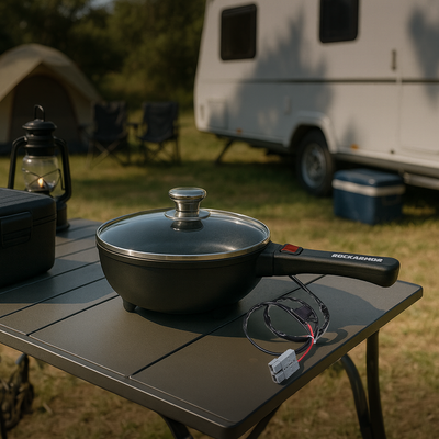 12v Frying Pan - 250W - Anderson Cable - Non Stick Pan