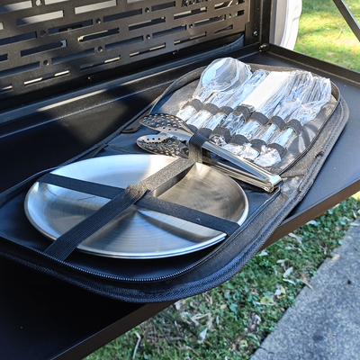 Camping Plate & Cutlery Set