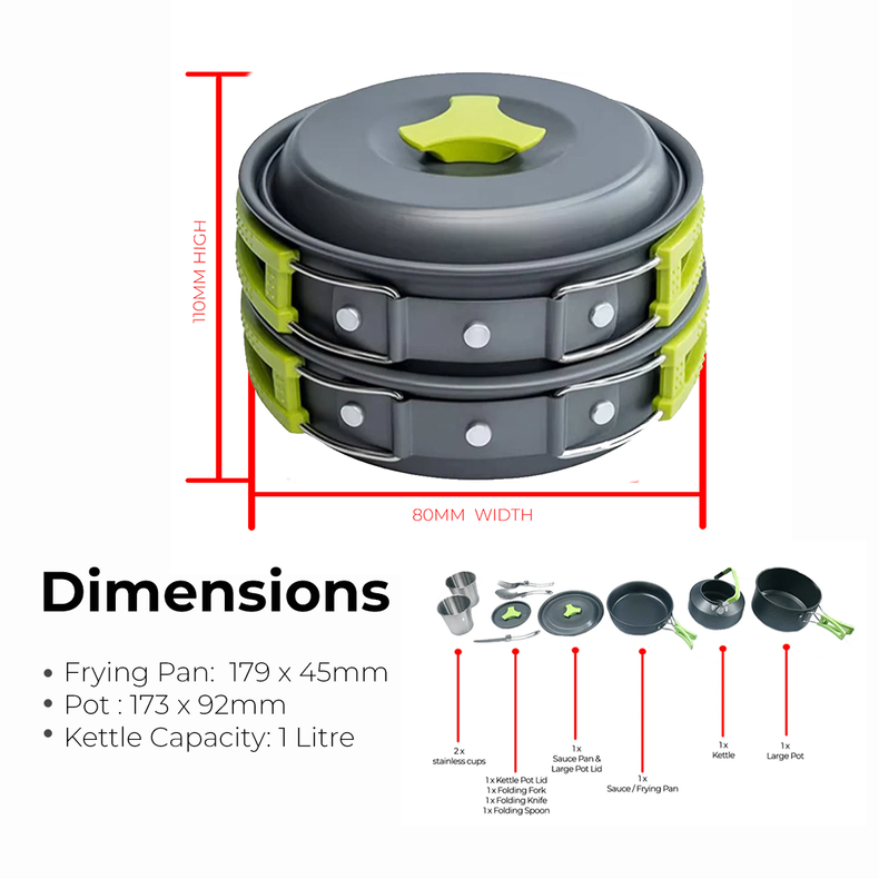 Camping Pot Set - Compact Portable