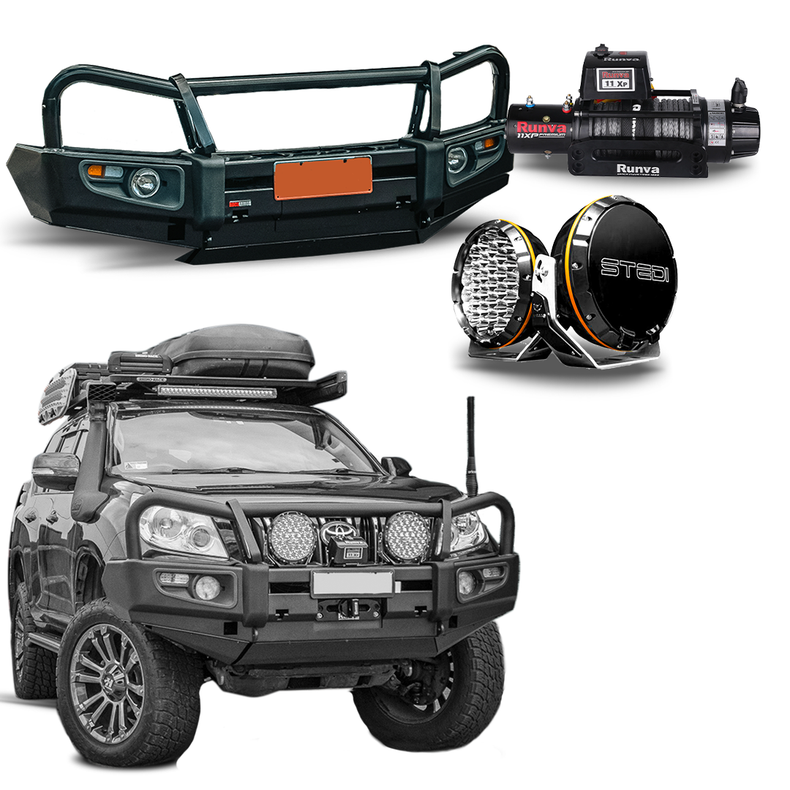 Prado 150 Protek Pack | Bull Bar, Winch, Lights