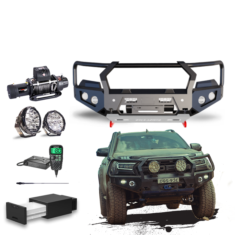 Ford Ranger Touring Pack Suits: PX2 & PX3 - Bullbar, Winch, Lights, uhf + Free Fridge