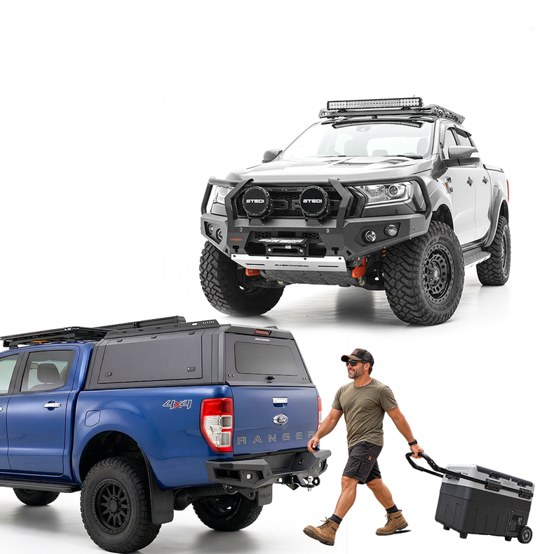 PX2 & PX3 Ford Ranger GT Bull Bar + Aluminium Canopy + Free 40L Fridge - Suits PX2 & PX3 Ranger