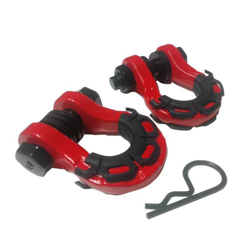8 Tonne 4X4 Rated Recovery Shackles | Pair (RED)