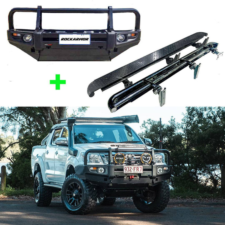 Bull Bar + Rockslider Combo Suits - Hilux N70 | Rockarmor