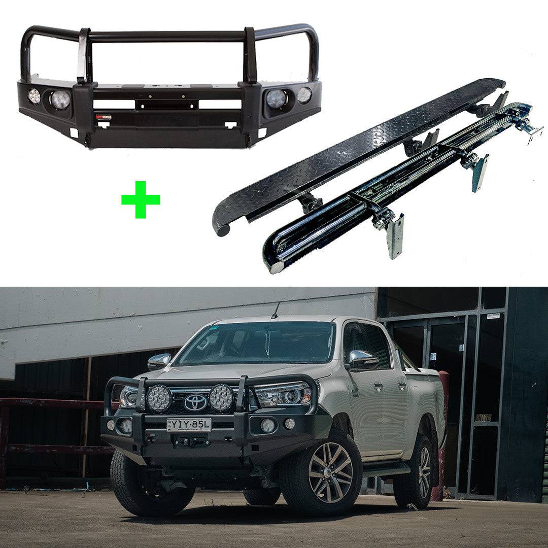 Bull Bar + Rockslider Combo Suits - Hilux |  Rockarmor