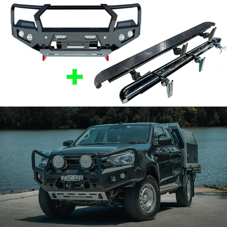 Isuzu DMAX GT Bull Bar + Rocksliders