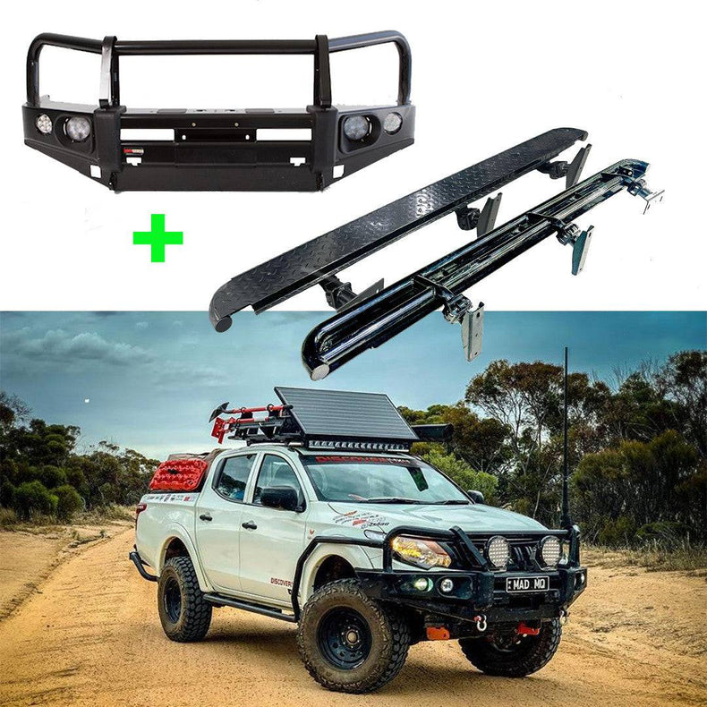 MQ Triton Bull Bar & Rockslider Combo