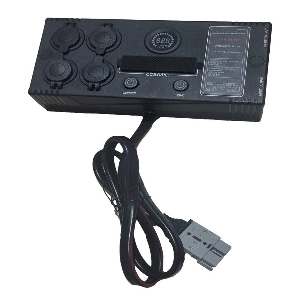 12v Mini Control Box | 4 x Cig Socket | 3 x USB / USB-C | 2 x 50a Conn
