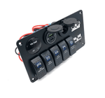 12V Switch Panel Anderson | 5 x Rocker Switch, Ciggie, USB QC 3.0 & Voltmeter
