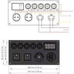 5 Gang Switch Panel | with AC / Usb Outlets