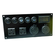 12v Switch Panel - 5 Gang Switch Panel | with AC / Usb Outlets