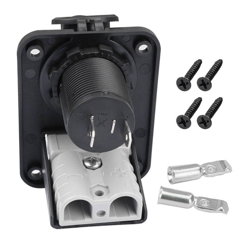 50A Anderson Plug Flush + Cigie Input Mount Flush Panel