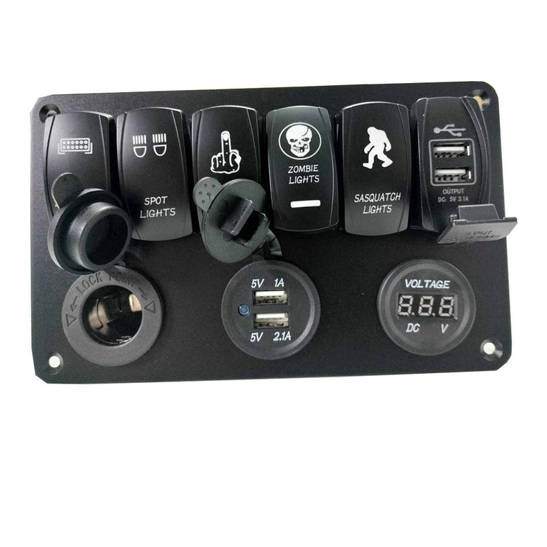 6 Gang Beast Mode | Voltage Meter | Ciggie | USB  Panel