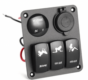 12v Switch Panel - Rocker Switch Panel 3Pin | Blue LED | Blow Me | Rear Lights | Head lights