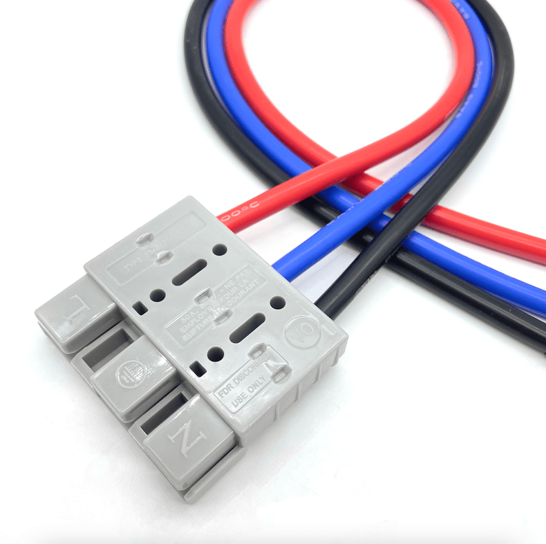 Triple Anderson 50A 3Pin Plug | DCDC Wiring Kit for DCDC Charger | 8B&S Cable