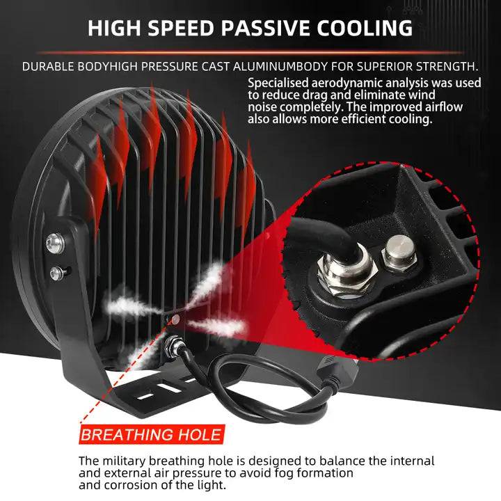 Phantom 9s LED Driving Lights | 9 INCH | 1 Lux 1400m | Rockarmor 4x4