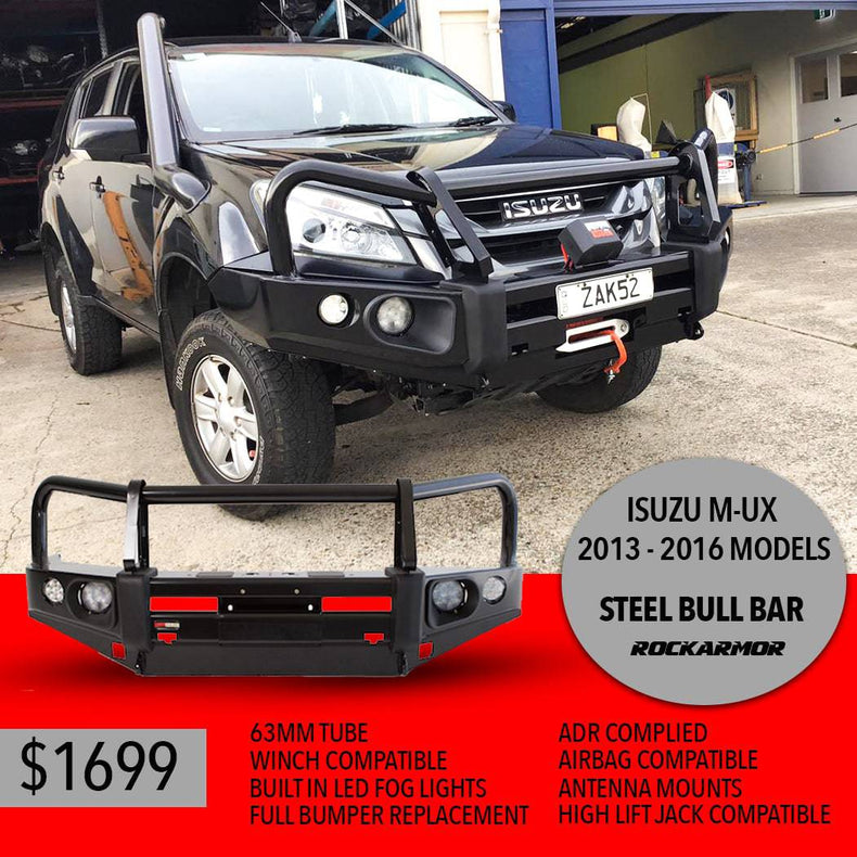 Isuzu MUX Bullbar Rockarmor Elite Suits 11/2013 - 04/2017