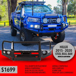 N80 Hilux Bullbar Rockarmor Elite Suits 2015 - 07/20
