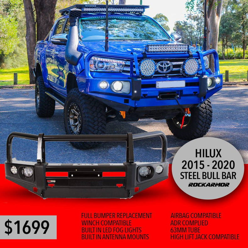 N80 Hilux Bullbar Rockarmor Elite Suits 2015 - 07/20