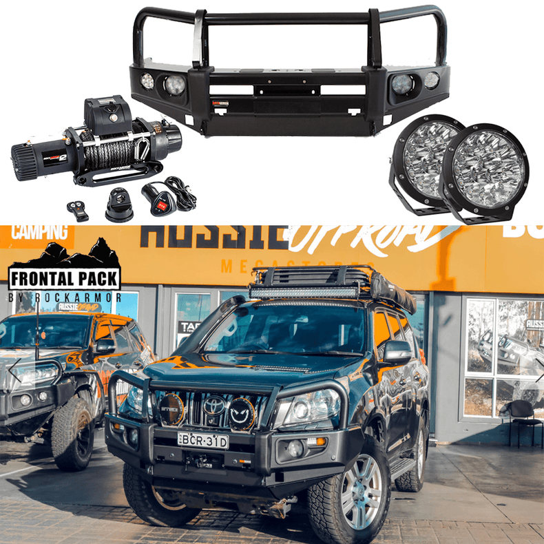 Frontal Pack Bullbar winch spotties Suits - Prado 150 Series 1/2009 - 10/2013 | Rockarmor