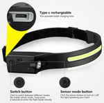 LED HEAD TORCH | Rechargeable | Wave Induction | 350 Lumens