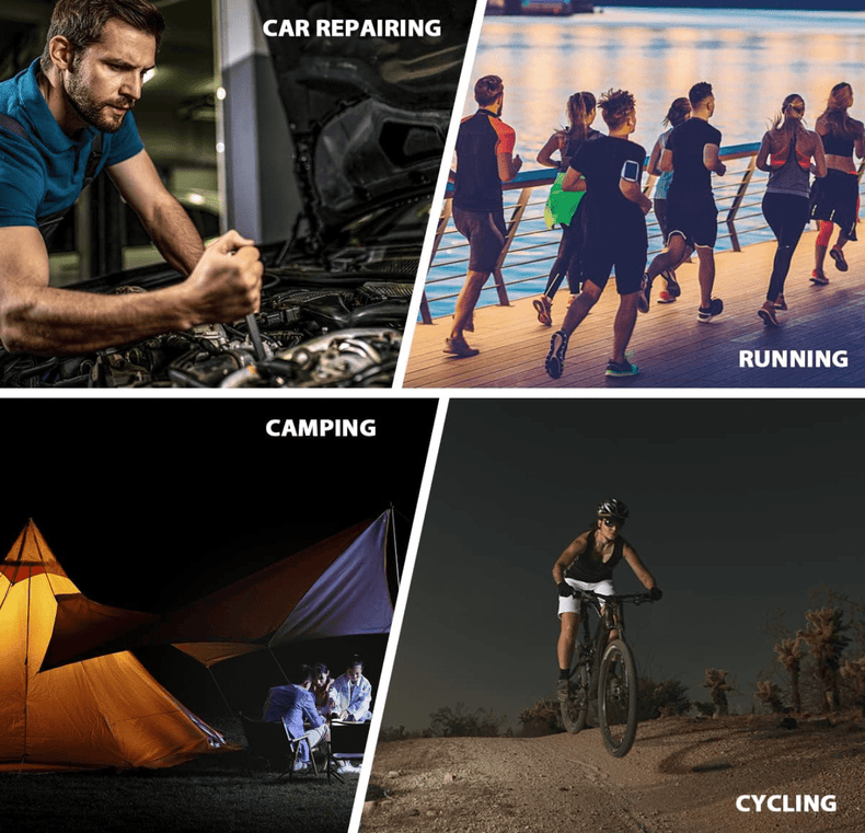 LED headlamp | Bluetooth | USB Rechargeable | Control Phone & Music | 3 Power Modes | All Perspectives Induction 230° Illumination