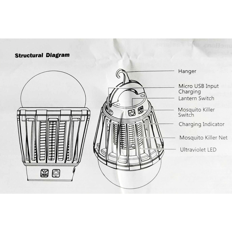 Bug Zapper with 180 Lumen Lantern