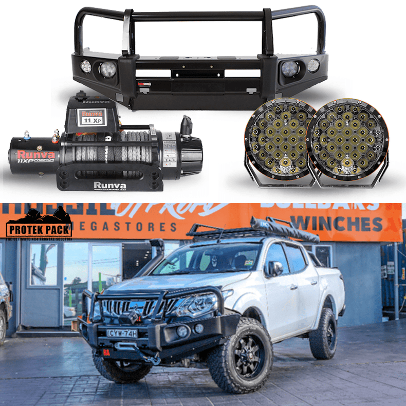 Mitsubishi MQ Triton Protek Pack - Bull Bar, Runva Winch, Stedi lights