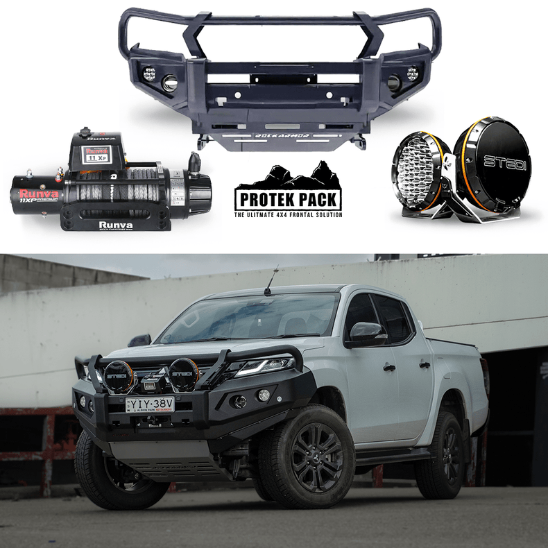 MR Triton Protek Pack - GT Bull Bar, Runva Winch, Stedi led Spotties