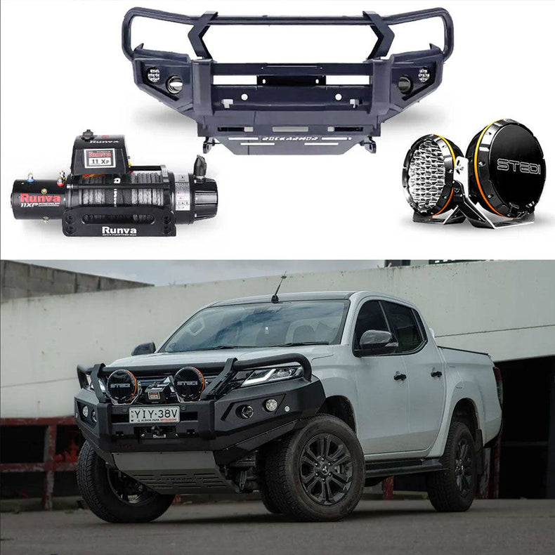 MR Triton Protek Pack - GT Bull Bar, Runva Winch, Stedi led Spotties